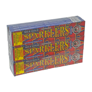 #8 Gold Electric Sparkler 72Pk