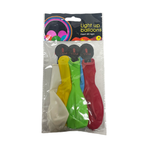 L.E.D. Balloons Assorted Colors 5pk