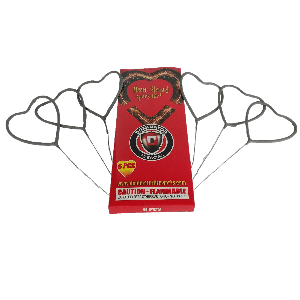 Heart Shaped Sparkler 6Pk